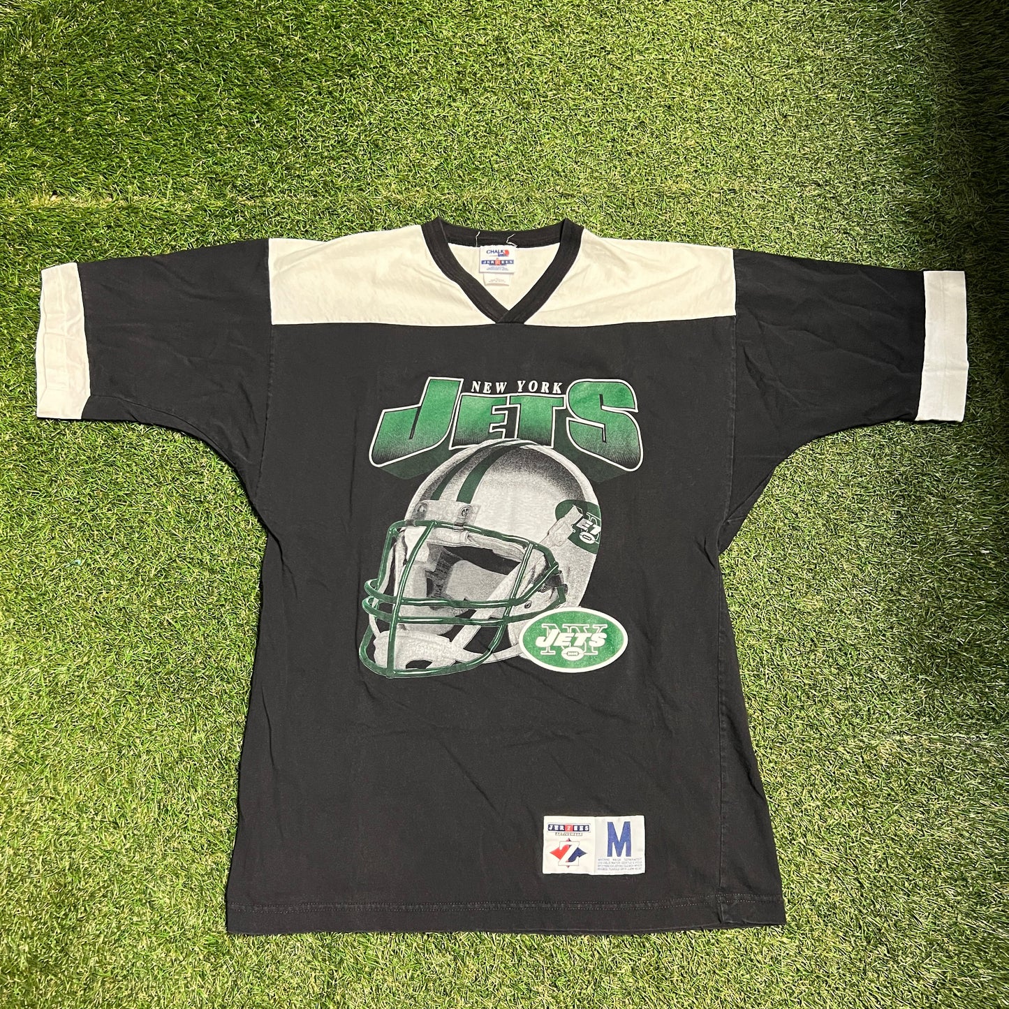 NY Jets chalk line tee black Size Medium USED v13887