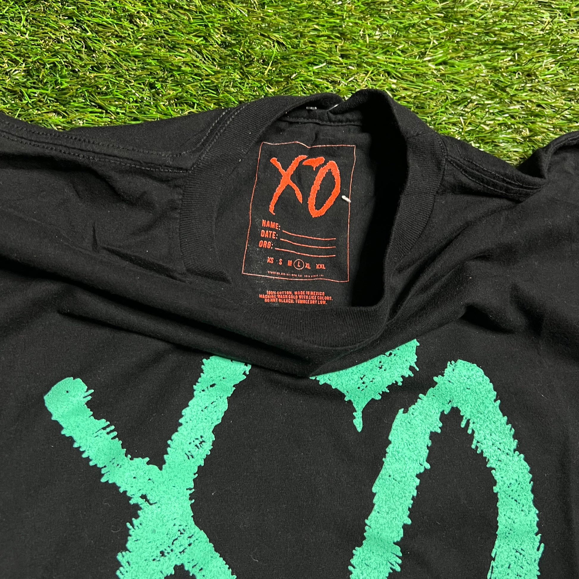 XO Lil Uzi NJ tour Black Tee Size Large USED v1739