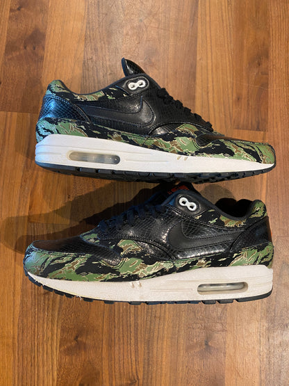 Nike Air Max 1 Atmos Tiger Camo Snakeskin 2012 Size 10 USED REPLACEMENT BOX