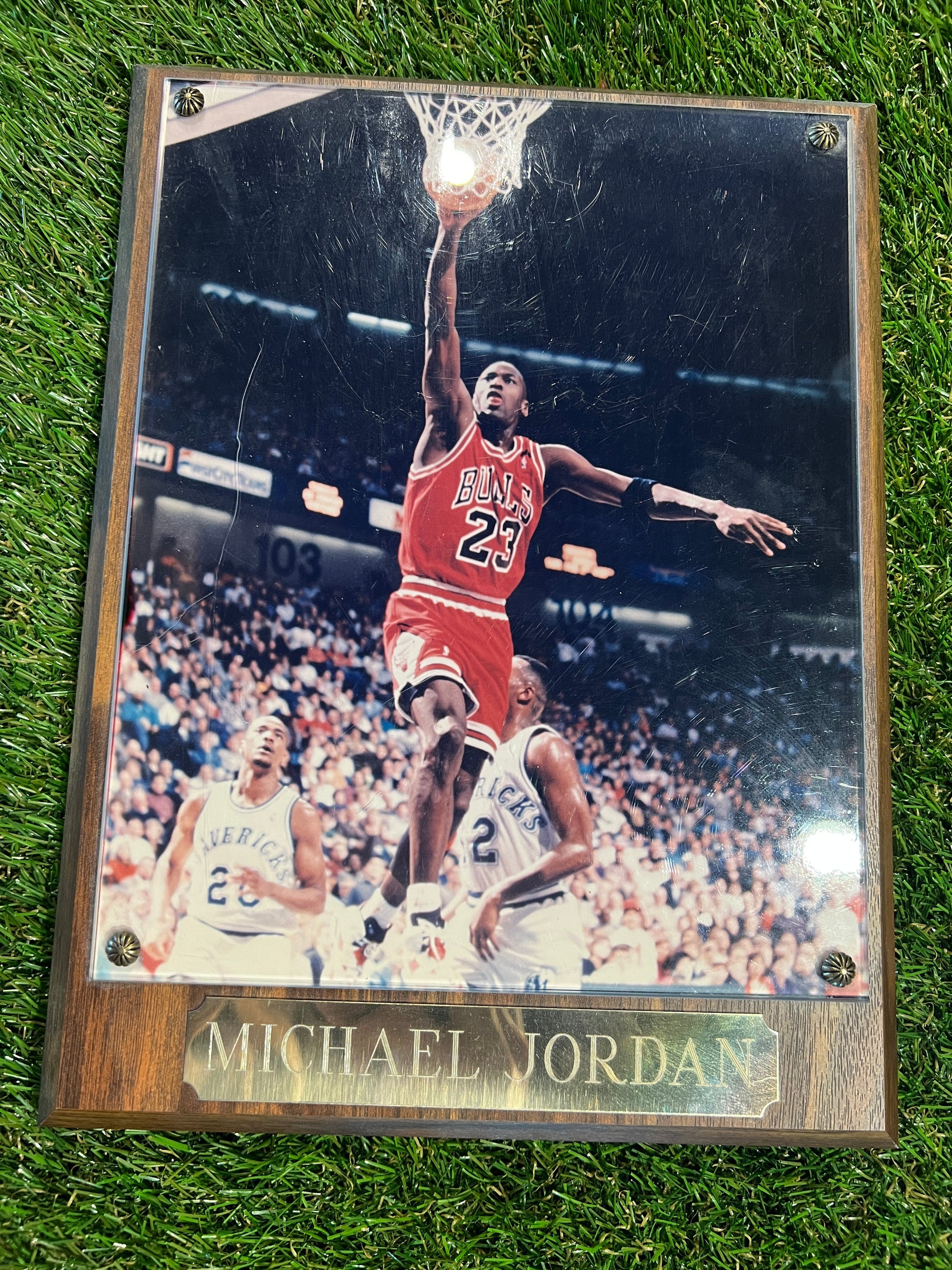 Michael Jordan Vinage Bulls 23 Plaque Photo