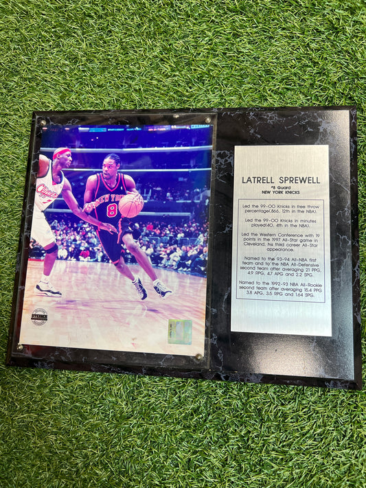 Latrell Sprewell Knicks Poster Framed Size 15in x 12in USED