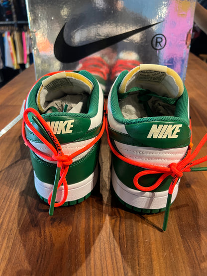 Nike dunk low off white pine green Size 11.5 USED s10420