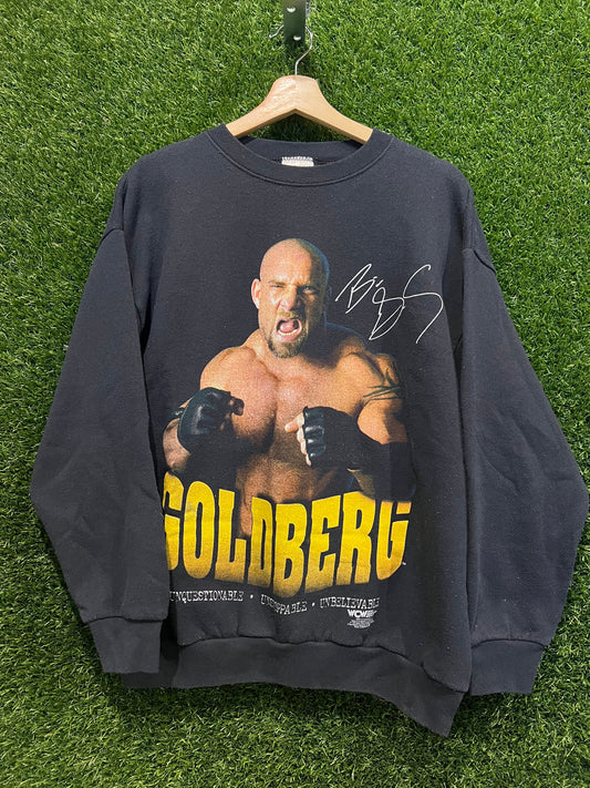 Goldberg WWF 1998 Black Crewneck Size Medium USED