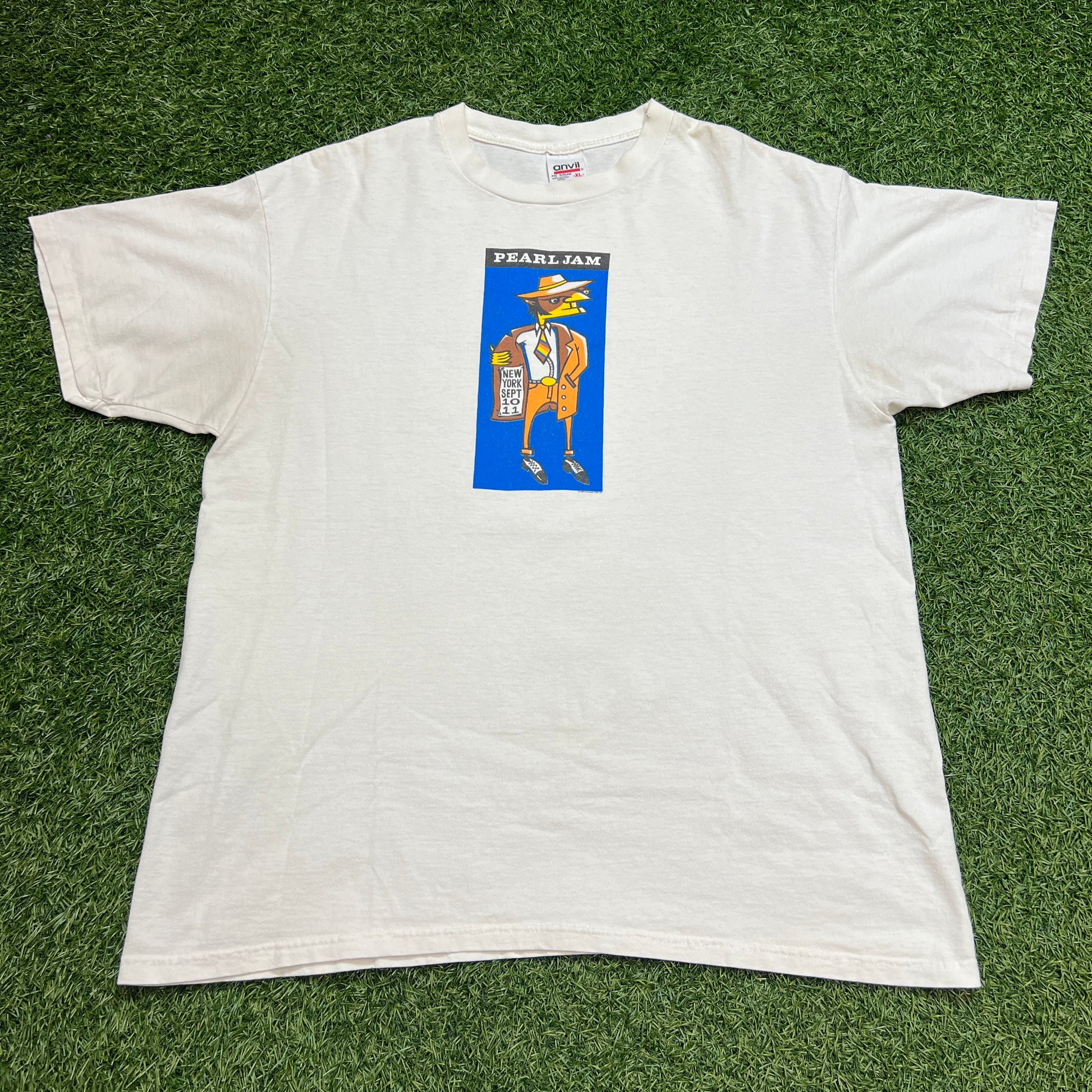 Pearl Jam 1998 New York Show White Tee Size XL USED v12172