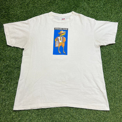 Pearl Jam 1998 New York Show White Tee Size XL USED v12172