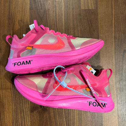 Nike Off White Zoom Fly Size 8.5 NEW s11080