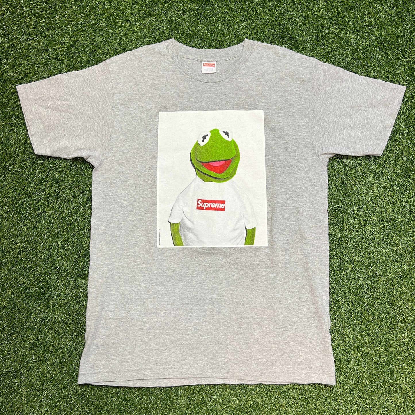 Supreme Kermit 2008 Photo Tee Grey Size Large USED x8792