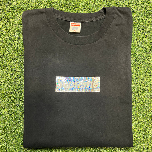 Supreme 2006 Hologram Box Logo Black Tee Size XL USED x8862