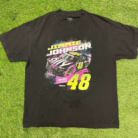 Hendrick Motorsport Jimmie Johnson Racing Black Tee Size XL USED v12572