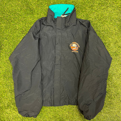 NY Islanders 25th anniversary zip up jacket black Size XL USED v12648
