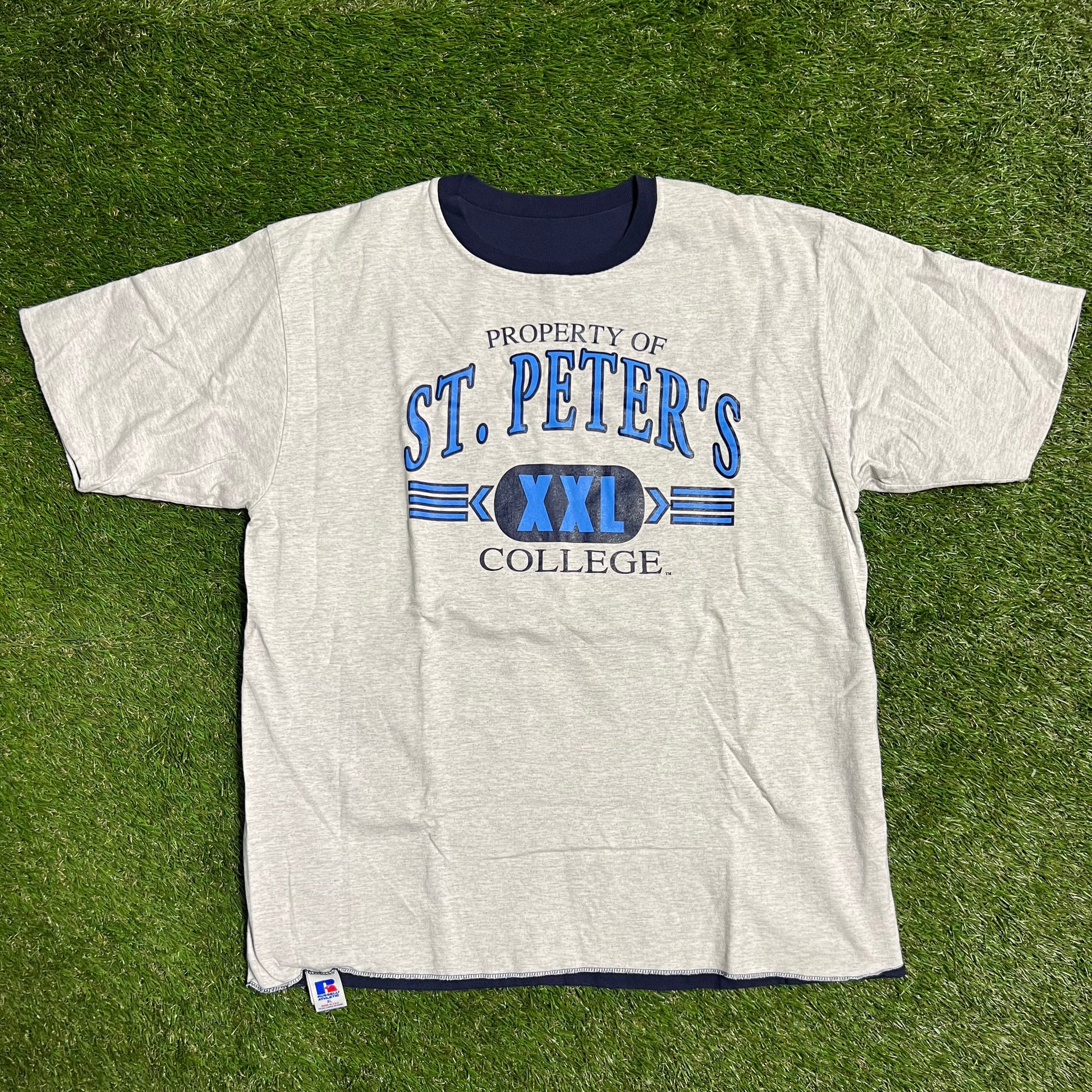 Property of st peter's XXL college tee gray Size XL USED v12781