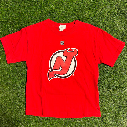 NJ devils brodeur reebok tee red Kids size Large USED v12780