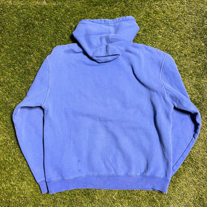 Wu Wear International Blue Hoodie Size Large USED v12810