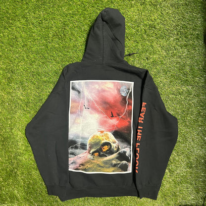 Travis Scott Birds Eye View Tour Black Hoodie Size XL USED x9469