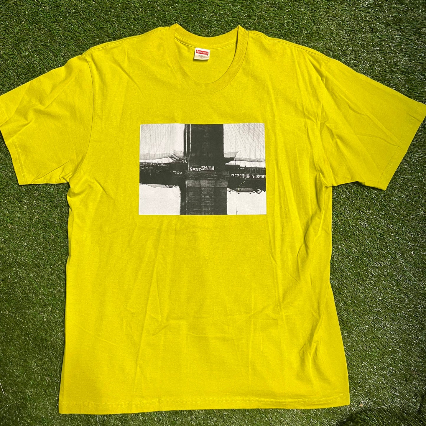 Supreme Sane Smith Yellow Tee Size XL USED x9481