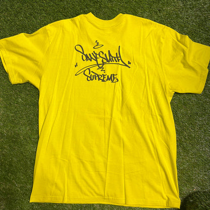 Supreme Sane Smith Yellow Tee Size XL USED x9481