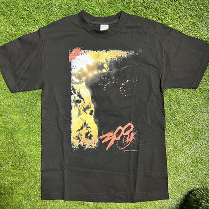 300 Movie Cliff scene Black Tee Size Medium USED v3531