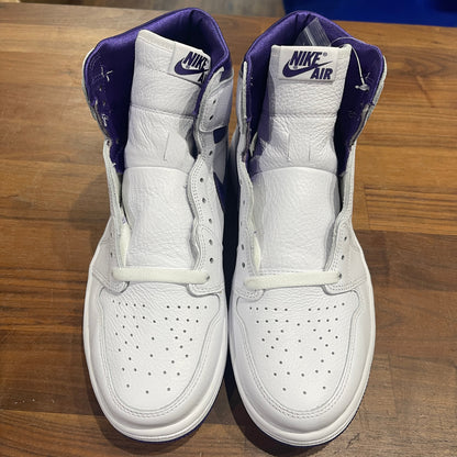 Jordan 1 High Court Purple White Size 10 NEW s3924