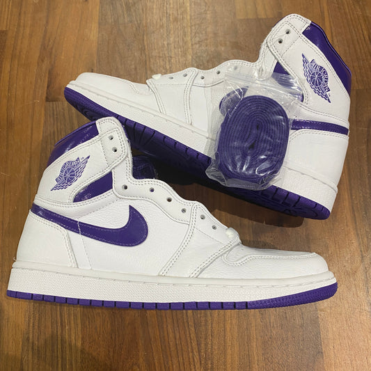 Jordan 1 Court Purple Size 7m / 8.5w NEW s4918