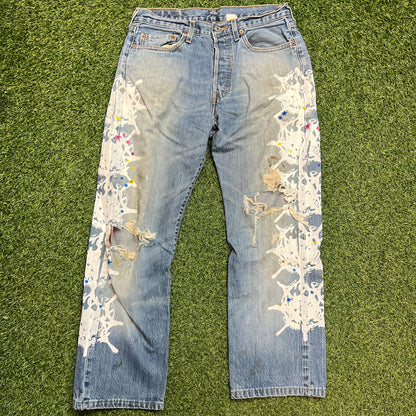 Sp5der web denim jeans Size 32 NEW x9780