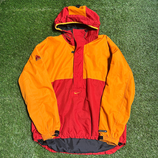 Nike ACG Orange/Red Windbreaker Size Large USED v2562