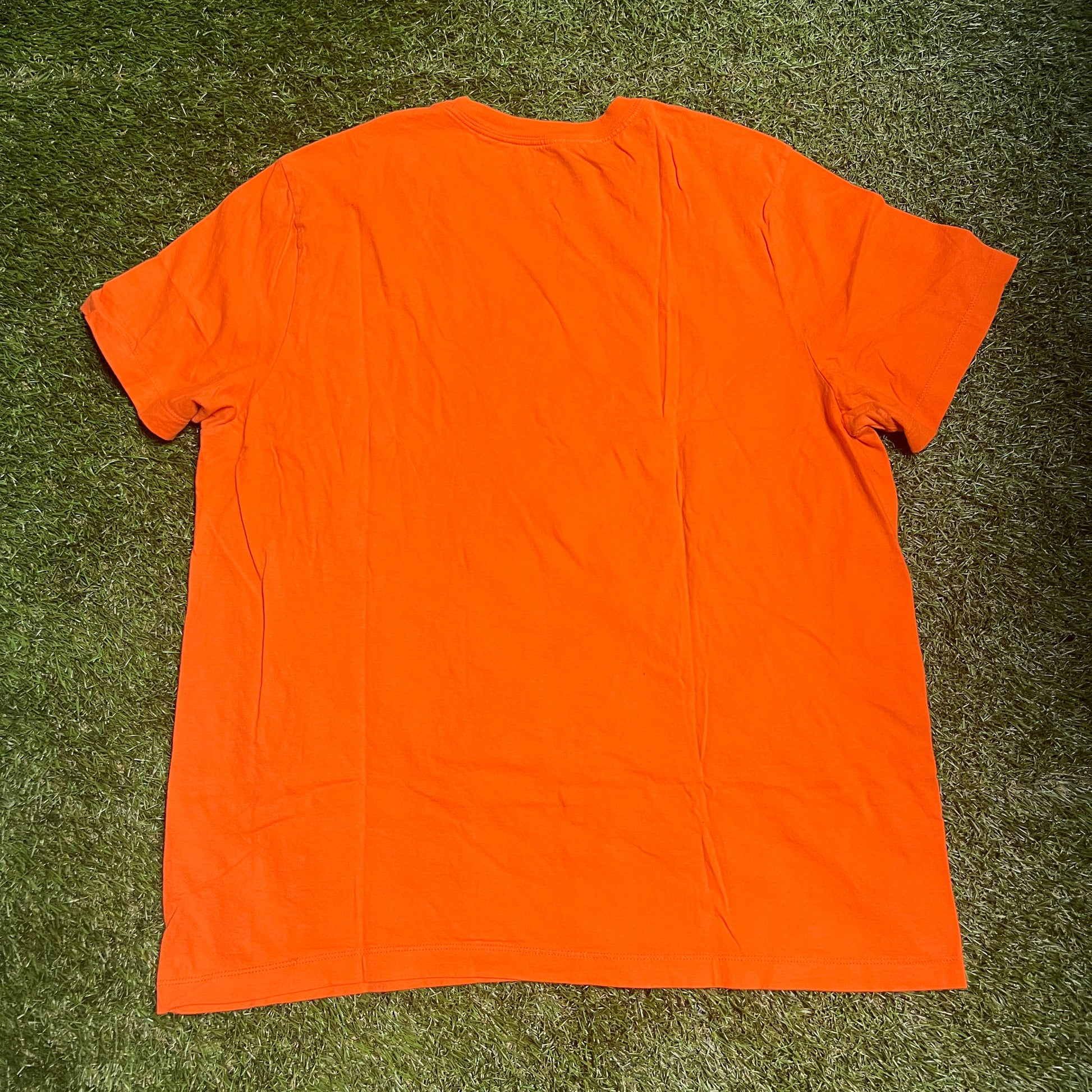 Nike Big Check Orange Tee Size XL USED v13139