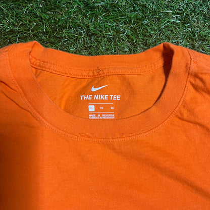 Nike Big Check Orange Tee Size XL USED v13139