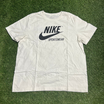 Nike Sportswear White Cotton Tee Size XL USED v13119