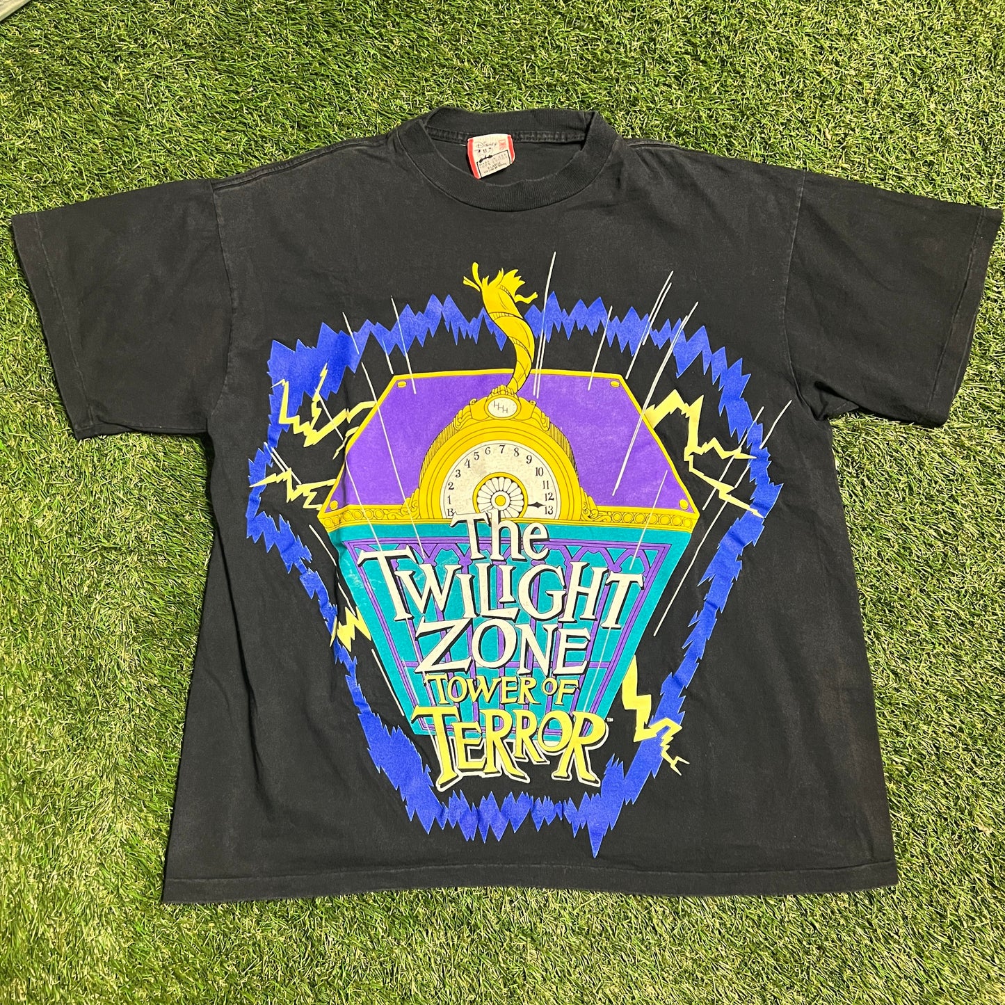 Twilight zone tower of terror tee black Size XL USED v13182