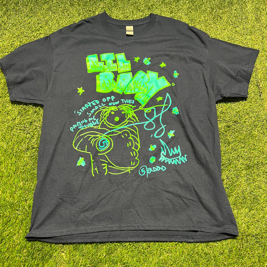 5am Lil Baby Tee Blue/Green Size XL Used V6858