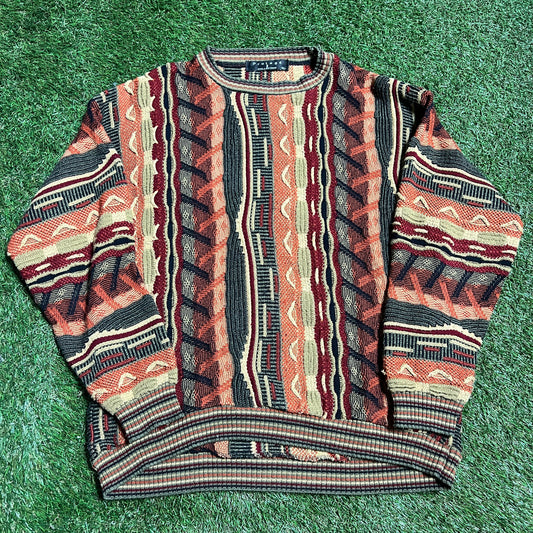 Protege Coogie Style collection knit sweater red Size XL USED v13213