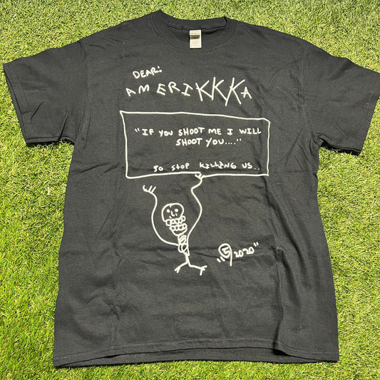 5am Dear Amerikkka Tee Black Size Large Used V7055