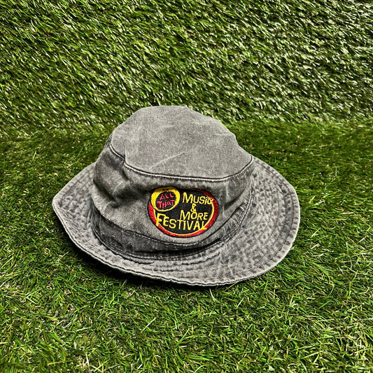All That Music Festival Grey Bucket Hat Size OS USED v3265