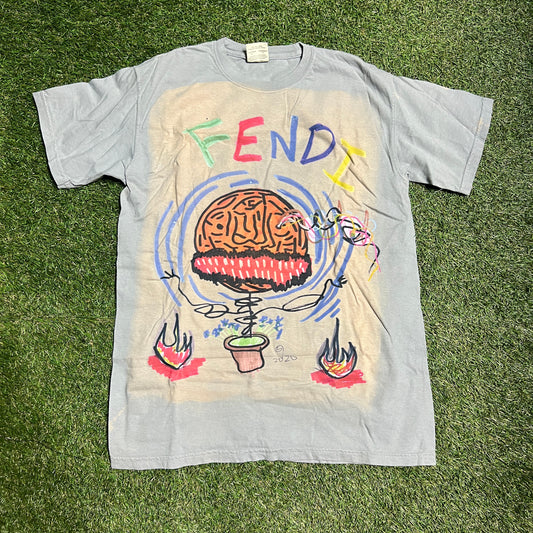 5am Fendi Drawing tee Size Medium USED v7871