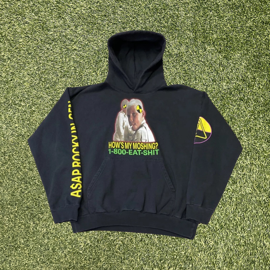 Asap Rocky Hows moshing Black Hoodie Size Large NEW x1551