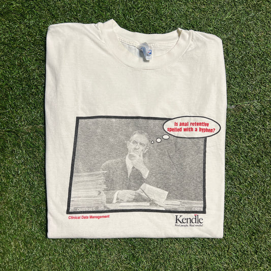 Is anal retentive tee white Size XL USED v13595