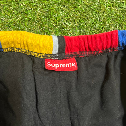 Supreme Sqaure Patch Work Shorts Size Large USED x10771