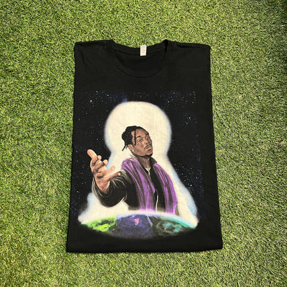 Lil Uzi Vert Eternal Atake Portrait Black Tee Size XXL USED v13669