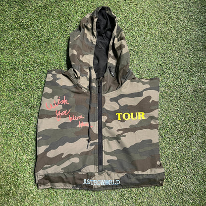 Travis Scott Astroworld Tour Camo Anorak Size XL USED x10828