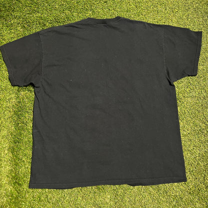 A Tribe Call Quest 4 Guys Posing Black Tee Size XL USED v13673
