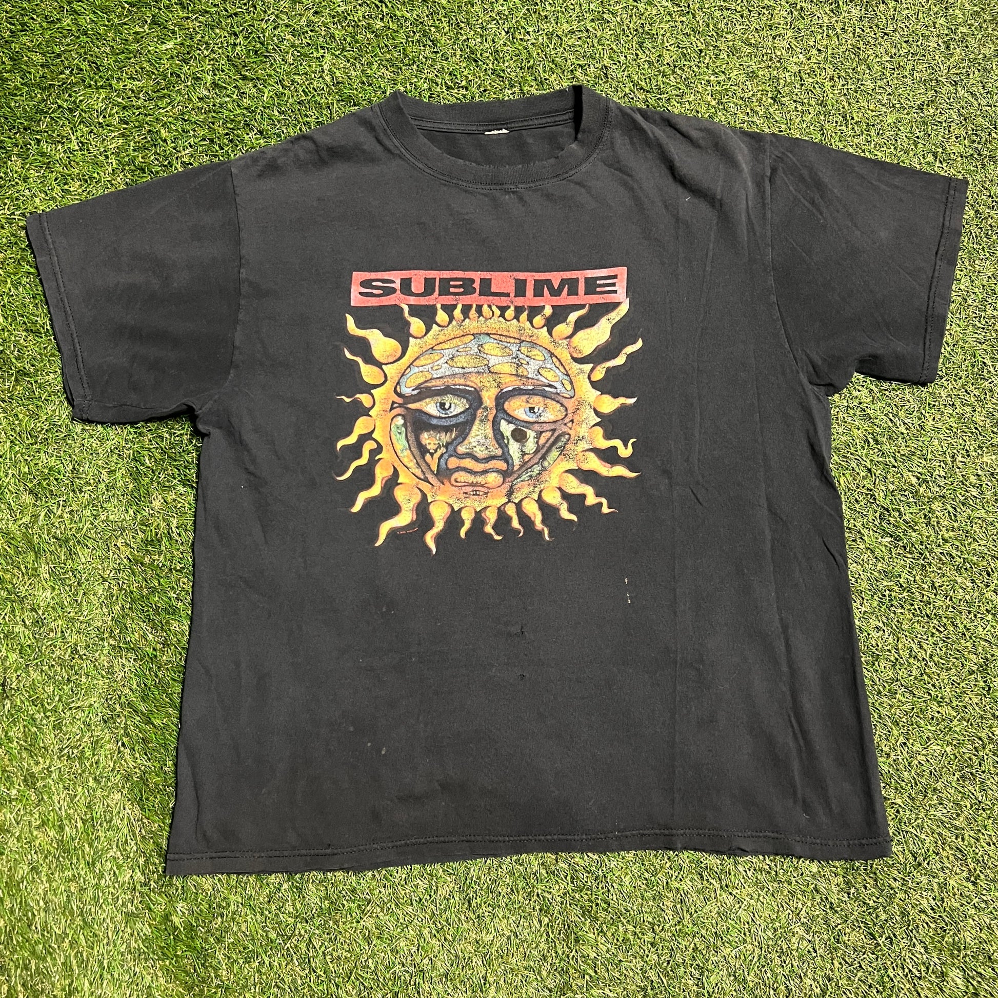 Sublime center sun tee black no size tag Size Medium DRYROT USED v13707