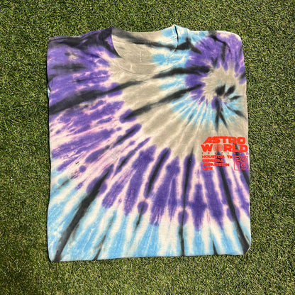 Travis Scott Astroworld Official Souvenir Tie Dye Tee Size XXL USED x10859