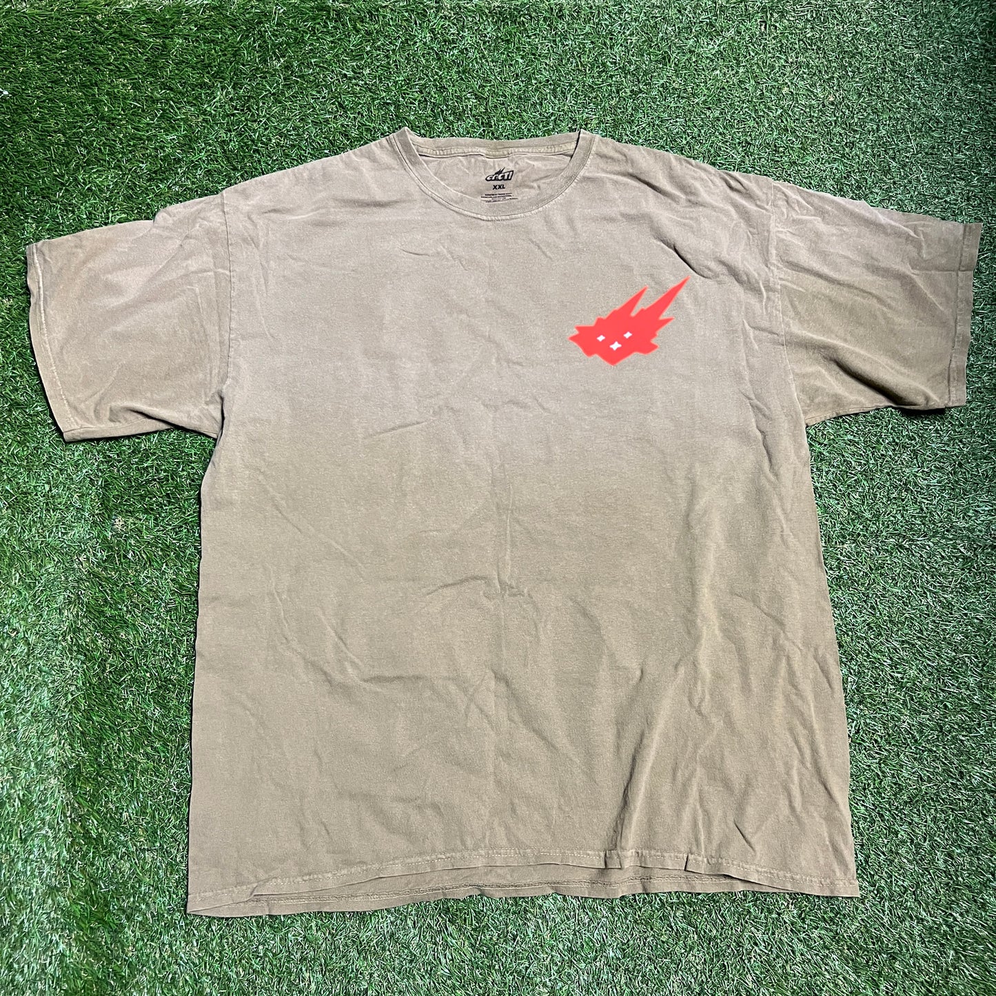 Travis Scott Cacti Seltzer Brown Tee Size XXL USED x10856