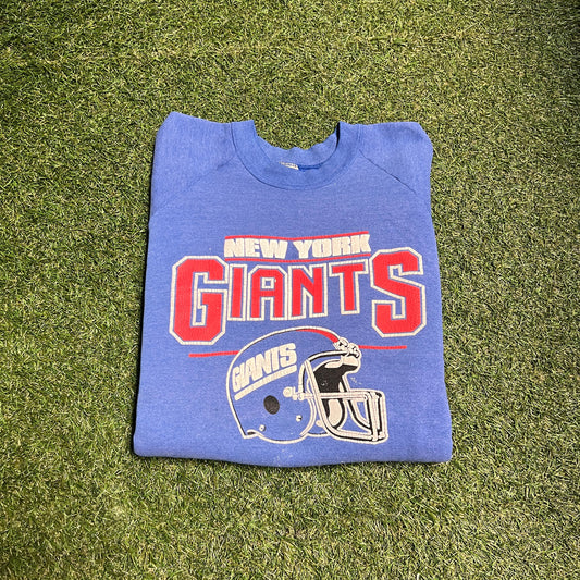 1990s New York Giants Blue Crewneck Size XL USED v13729