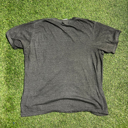 Nike dark gray tee right white swoosh Size Large USED v13749