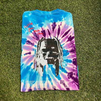 Travis Scott Astroworld Tie-Dye blue longsleeve Size XL USED x11056