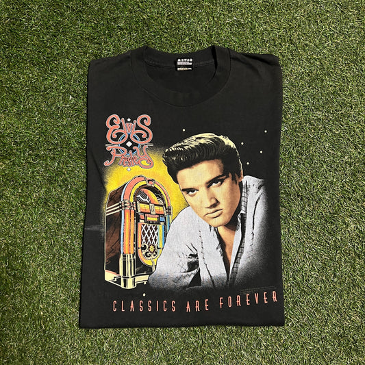 1992 Elvis classics are forever tee black Size XL USED v13849