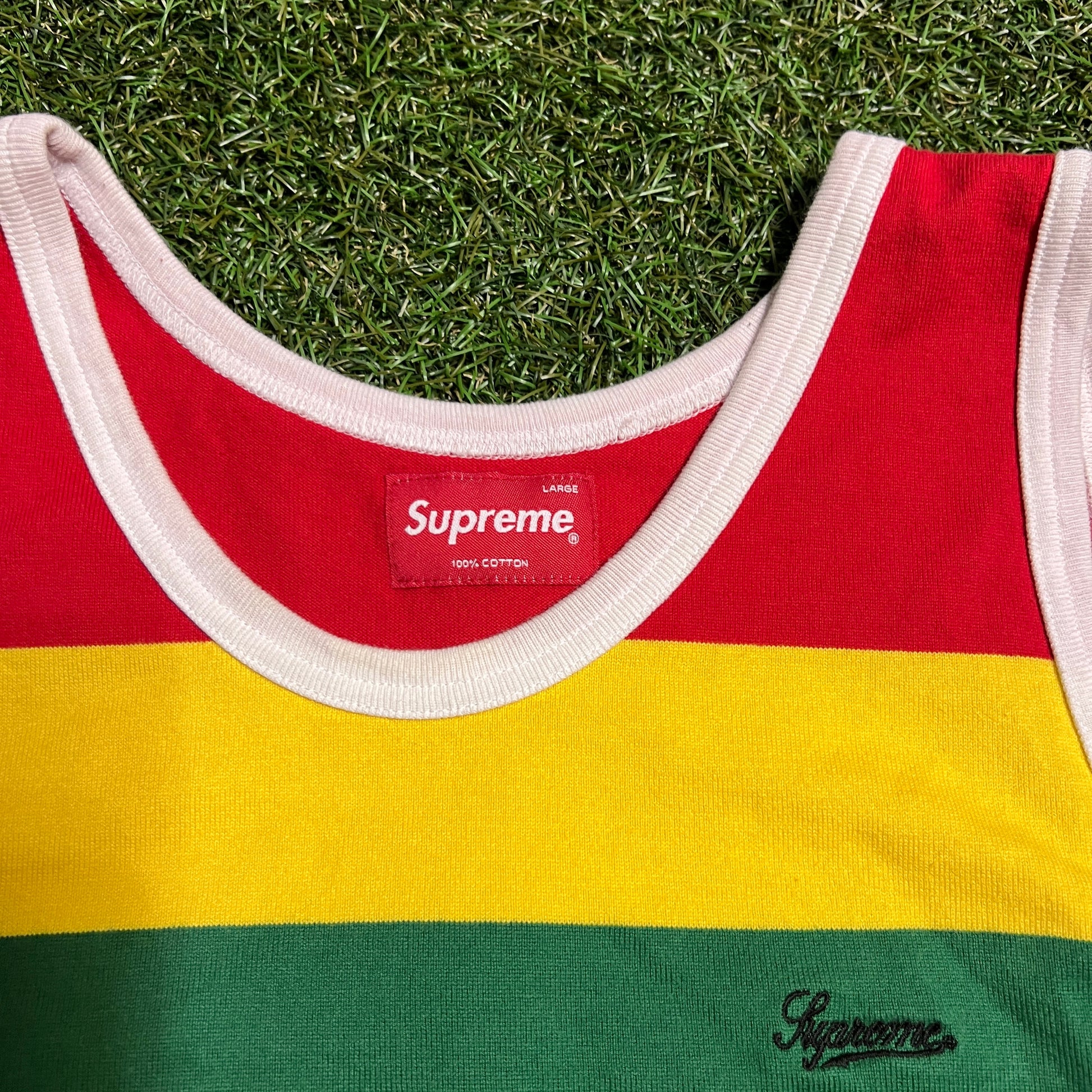 Supreme Multi Color Tank Top Size Large USED x11095