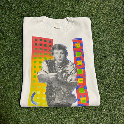 Paul McCartney World Tour 1989 Crewneck White Size Large USED v13858