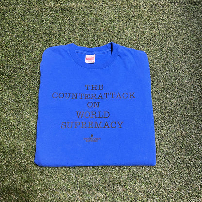 Supreme UNDERCOVER/Public Enemy Counterattack L/S Tee Royal Size Medium USED x11131